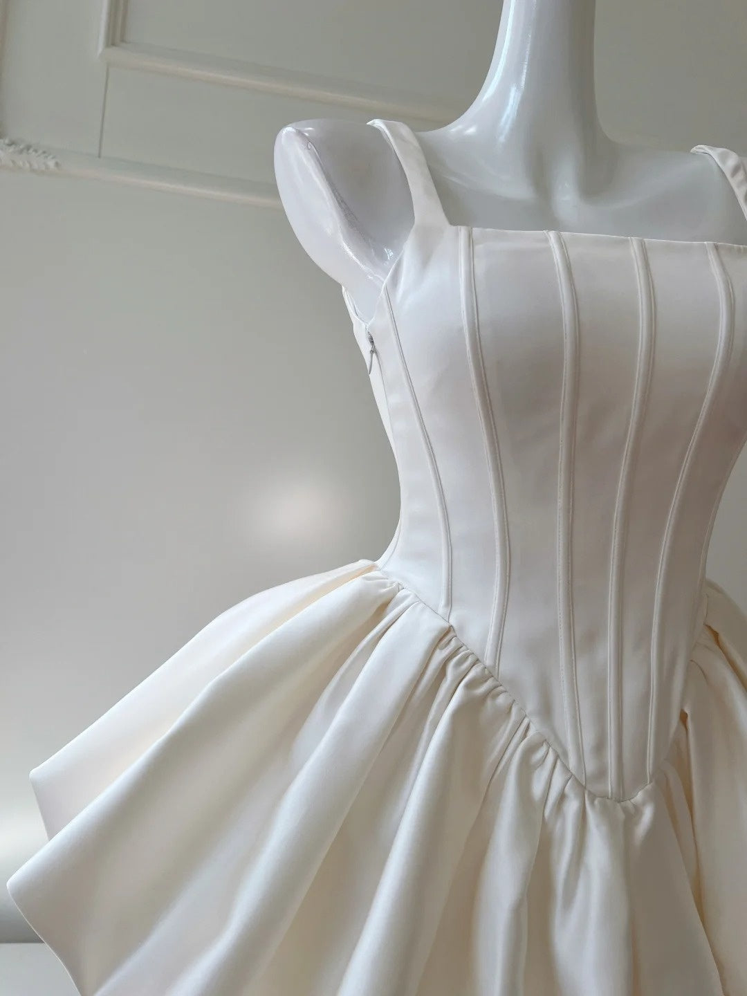 Elegant Ivory Homecoming Dress Satin A-Line Birthday Dress GG5929