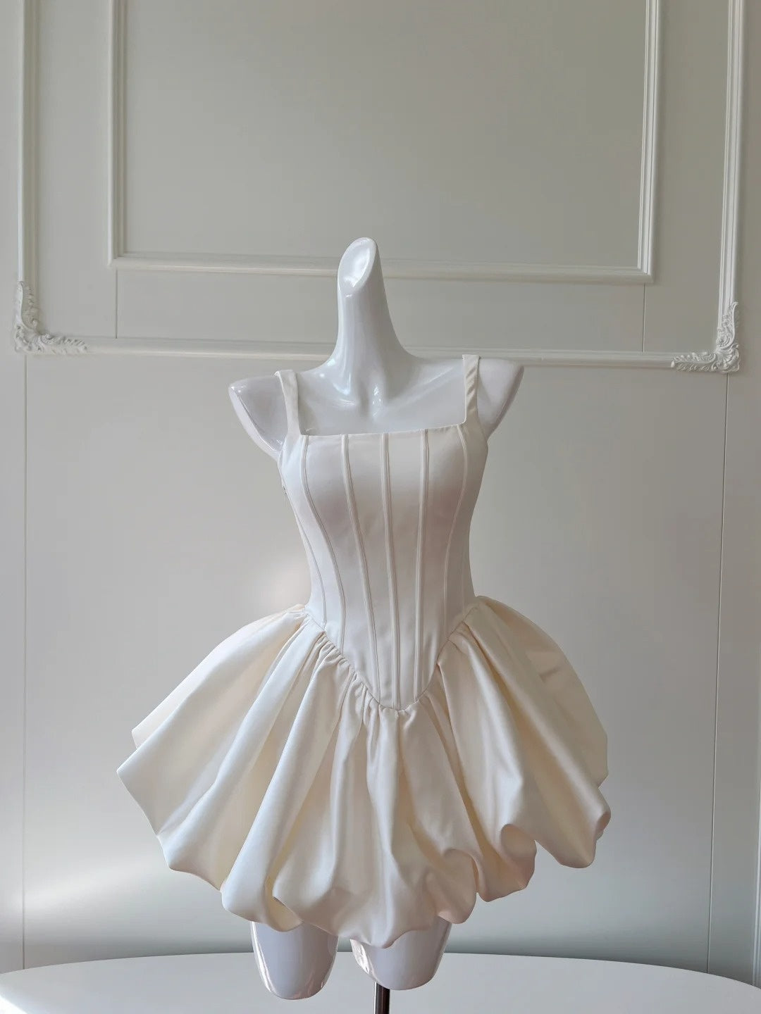 Elegant Ivory Homecoming Dress Satin A-Line Birthday Dress GG5929