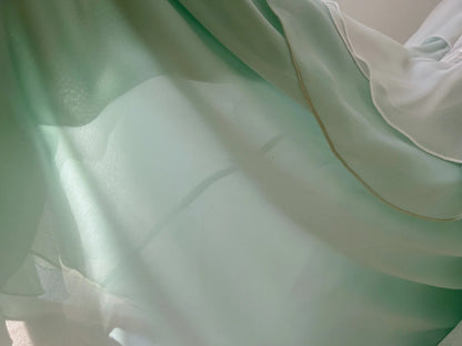Luxury Spaghetti Straps Green Prom Dress Sequins Ruffles Mermaid Evening Dress GG5935