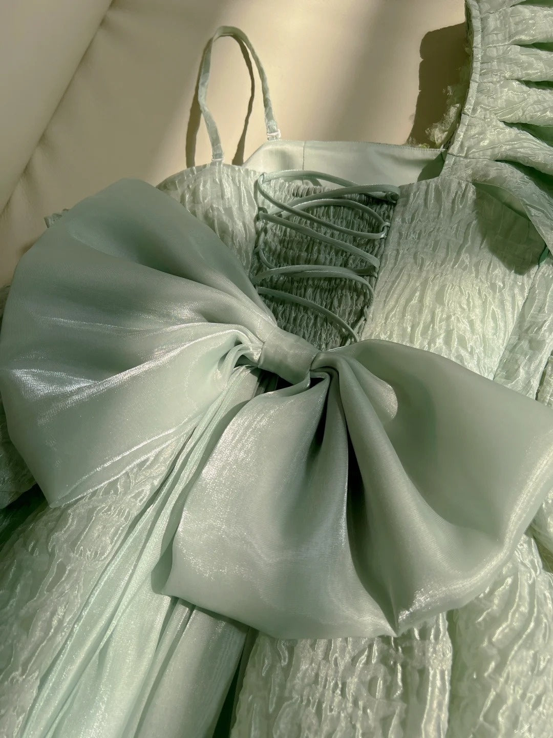 Romantic Green Homecoming Dress Ruffles Appliques A-Line Birthday Dress GG5936