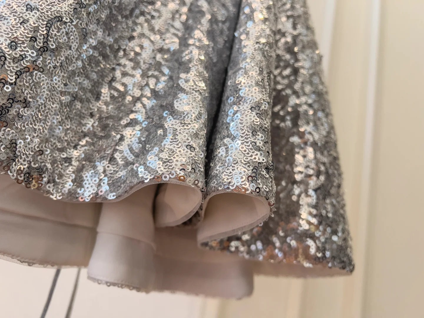 Glittering Halter Neck Silver Homecoming Dress Sequins A-Line Birthday Dress GG5944