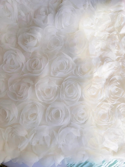 Trendy White Homecoming Dress 3D Floral Sheath Birthday Dress GG5964
