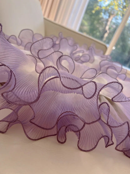 Unique Tiered Gradient Purple Homecoming Dress Strapless Pleated A-Line Birthday Dress GG5972
