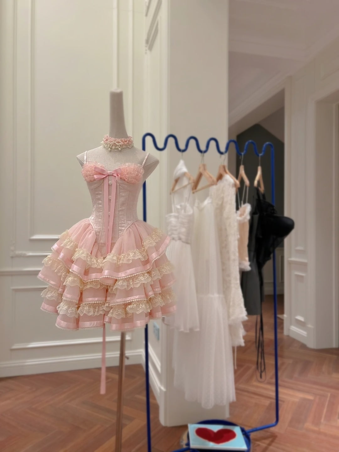 Sweet Spaghetti Straps Ruffles Pink Homecoming Dress Lace Tiered A-Line Birthday Dress GG5979