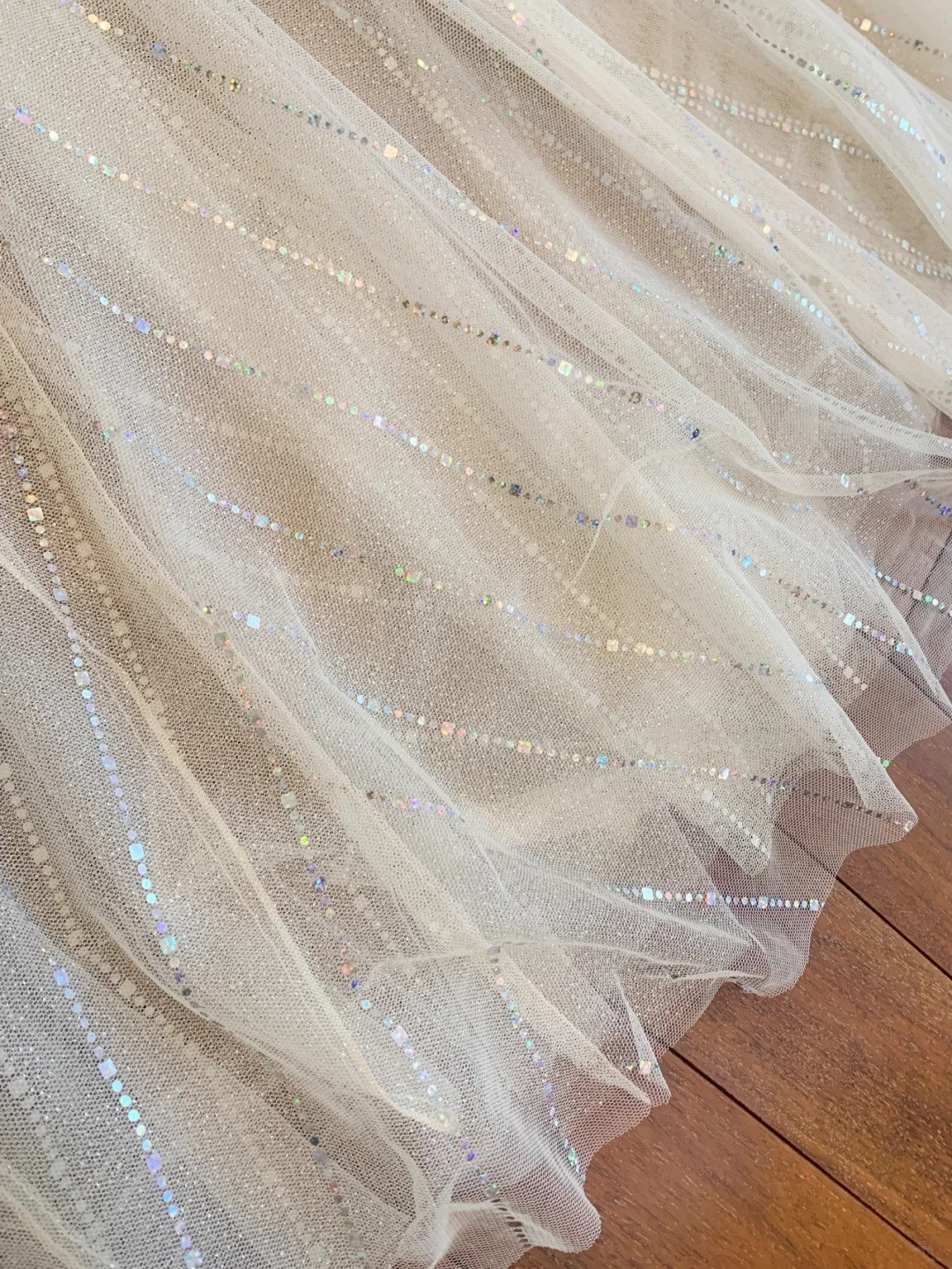 Charming Beige Prom Dress With Lining Long Sleeve Sequins Tulle A-Line Evening Dress GG5999