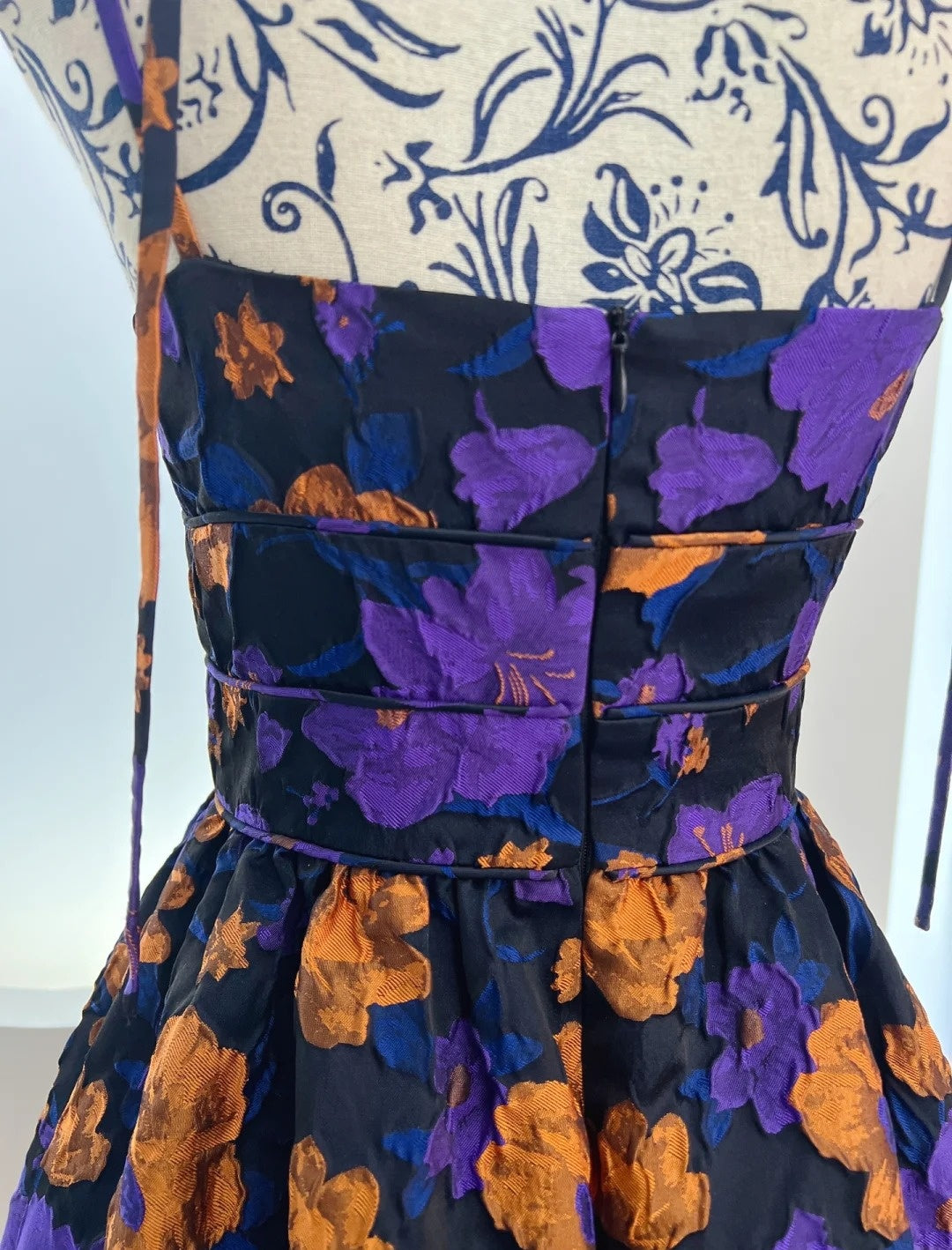 Charming Spaghetti Straps Purple Homecoming Dress Floral A-Line Birthday Dress GG6016