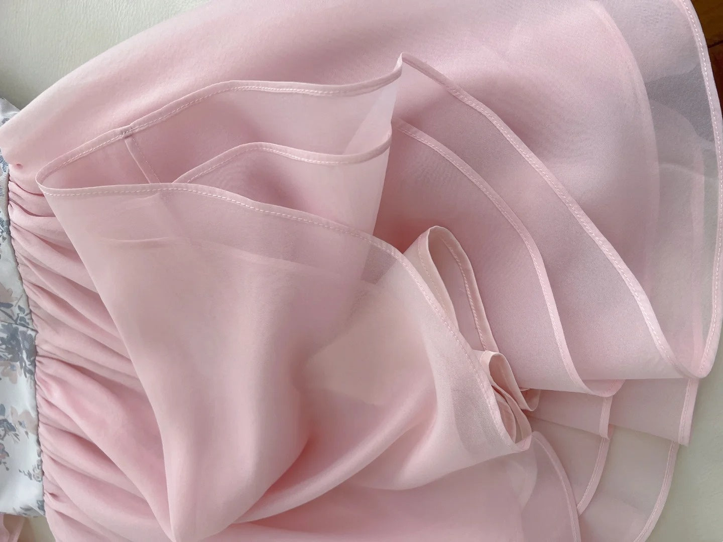 Adorable Short Sleeve Pink Homecoming Dress Ruffles Tulle Floral A-Line Birthday Dress GG6022