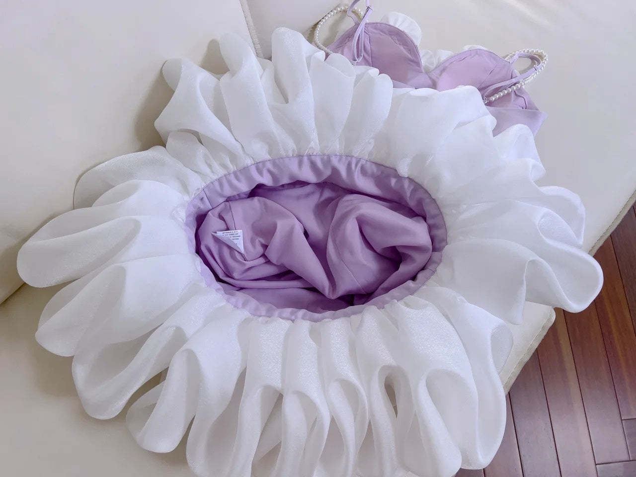 Romantic Spaghetti Straps Purple Homecoming Dress Beading Florals A-Line Birthday Dress GG6026
