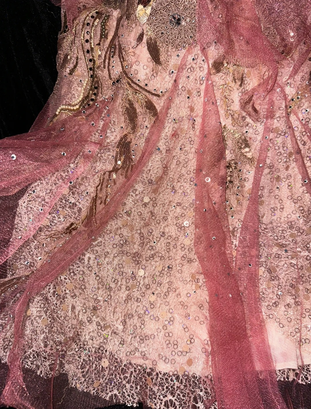 Enchanting Spaghetti Straps Pink Prom Dress Sequins Appliques Mermaid Evening Dress GG6090