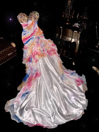 Enchanting Sweetheart Neck Homecoming Dress Beading Ruffles A-Line Birthday Dress GG6110