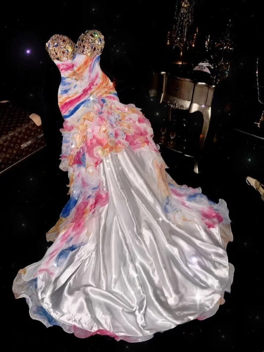 Enchanting Sweetheart Neck Homecoming Dress Beading Ruffles A-Line Birthday Dress GG6110