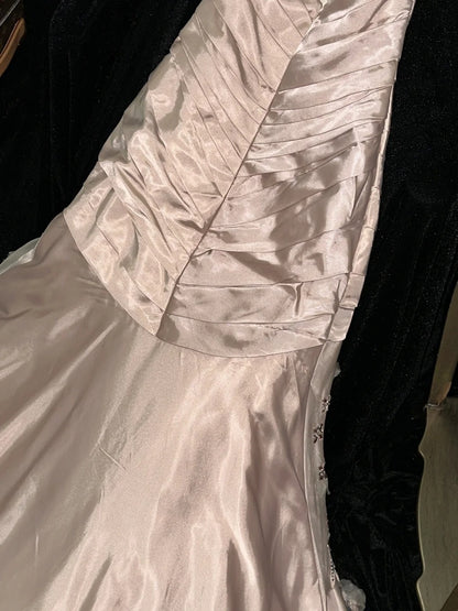 Glowing Sweetheart Neck Champagne Prom Dress Beading Crystals Mermaid Evening Dress GG6120