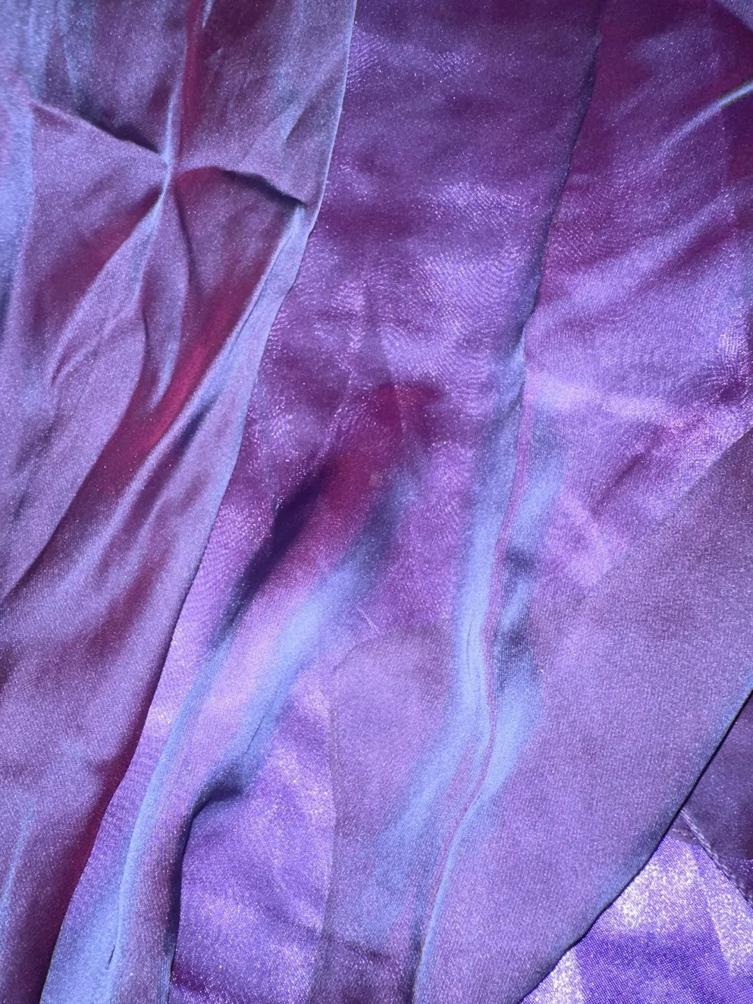 Fascinating Purple Long Prom Dress Satin Pleated A-Line Evening Dress GG6142