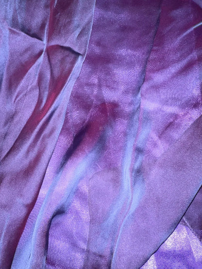 Fascinating Purple Long Prom Dress Satin Pleated A-Line Evening Dress GG6142