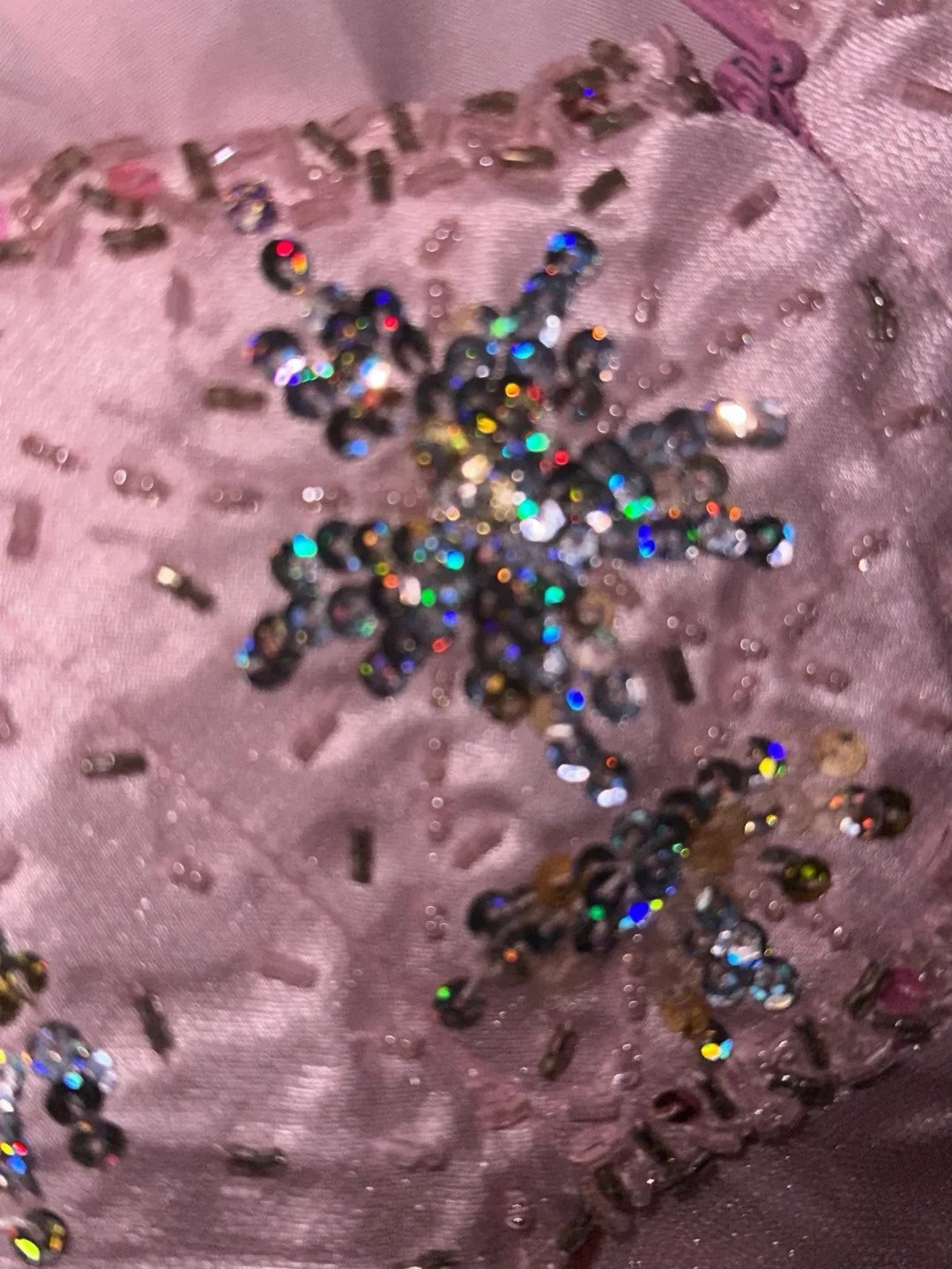 Lovely One Shoulder Pink Prom Dress Satin Sequins Tulle A-Line Evening Dress GG6166