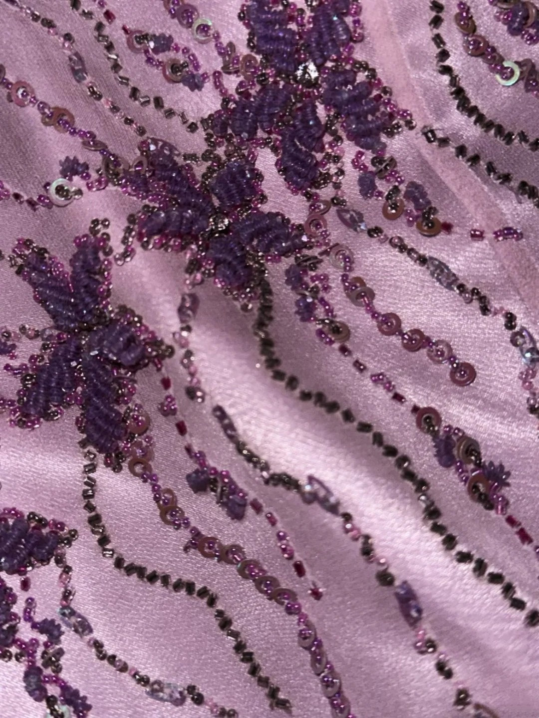 Fashion Strapless Purple Prom Dress Satin Sequins A-Line Evening Dress GG6184