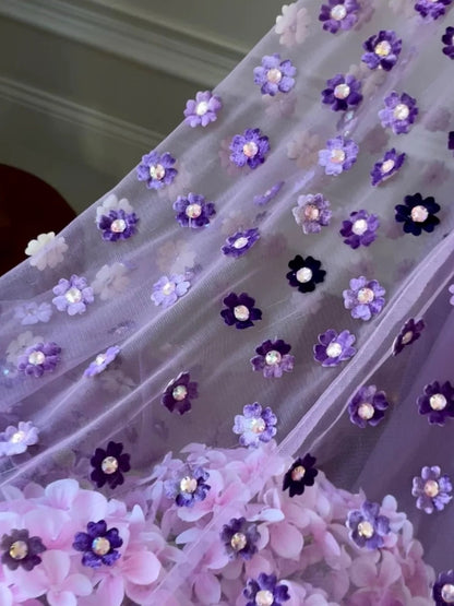 Glamorous Spaghetti Straps Purple Prom Dress Appliques Rhinestones Mermaid Evening Dress GG6185