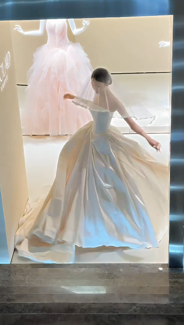 Trendy Strapless Bodice White Wedding Dress Satin Bridal Dress GG6206