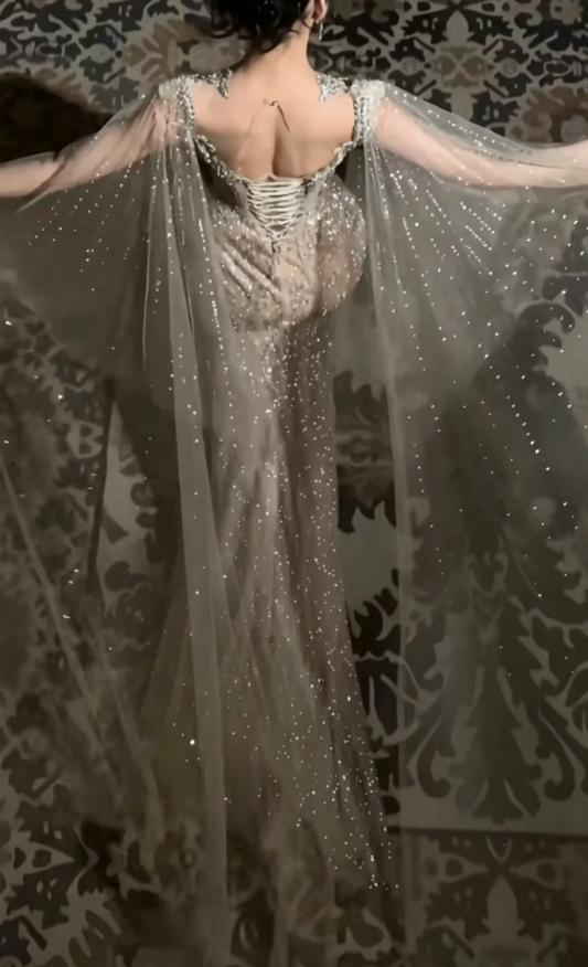 Ornate Beaded Wedding Dress Sequins Mermiad Bridal Dress GG6573