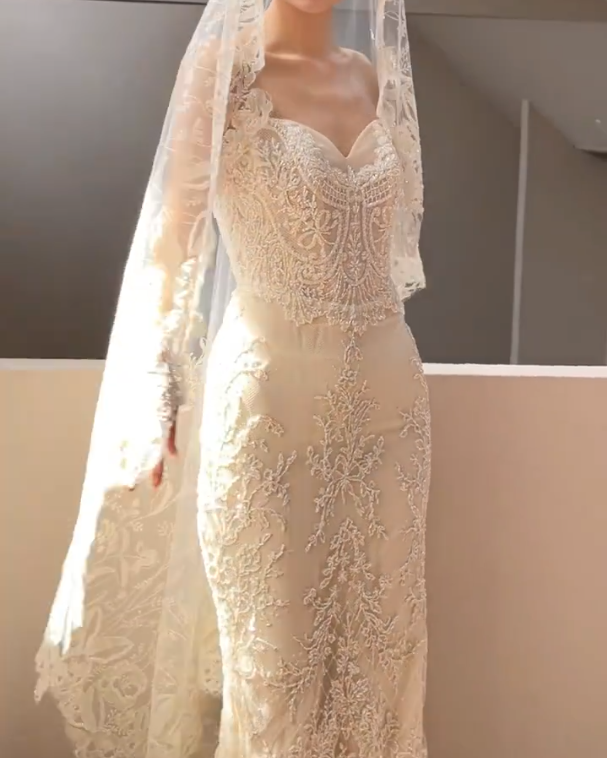 Trendy Strapless Wedding Dress Beaded Mermiad Bridal Dress GG6671