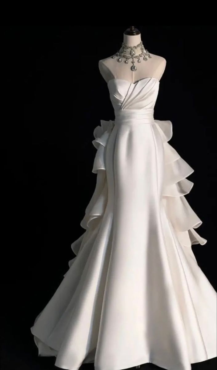 Sexy White Sweetheart Mermaid Long Prom Dress Ideas, Evening Party Dresses,WGP1857 main image 0