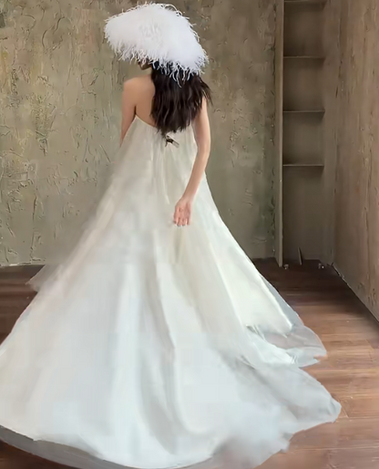 Luxury Strapless Wedding Dress Sequins A-Line Bridal Dress GG6704