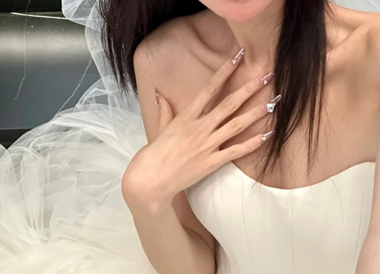 Elegant Strapless Wedding Dress Tulle A-Line Bridal Dress GG6729