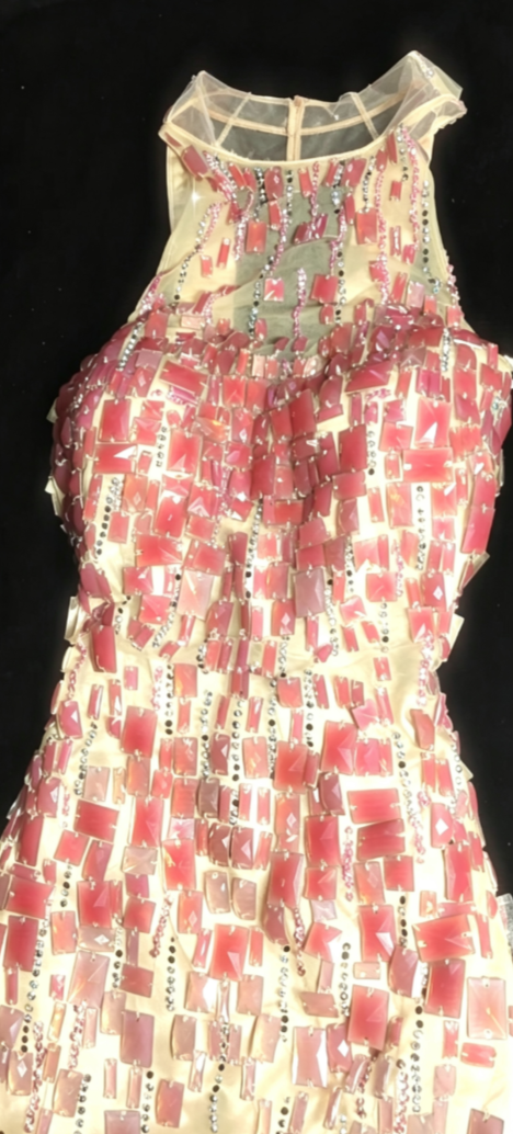 Y2K Halter Neck Pink Prom Dress Sequins Rhinestones A-Line Formal Dress GG6827
