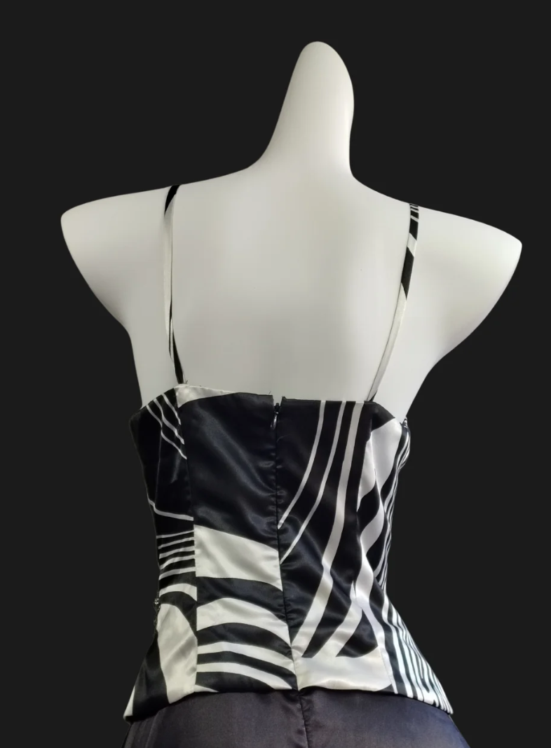 Retro Spaghetti Strap Black Prom Dress Beaded A-Line Formal Dress GG6848