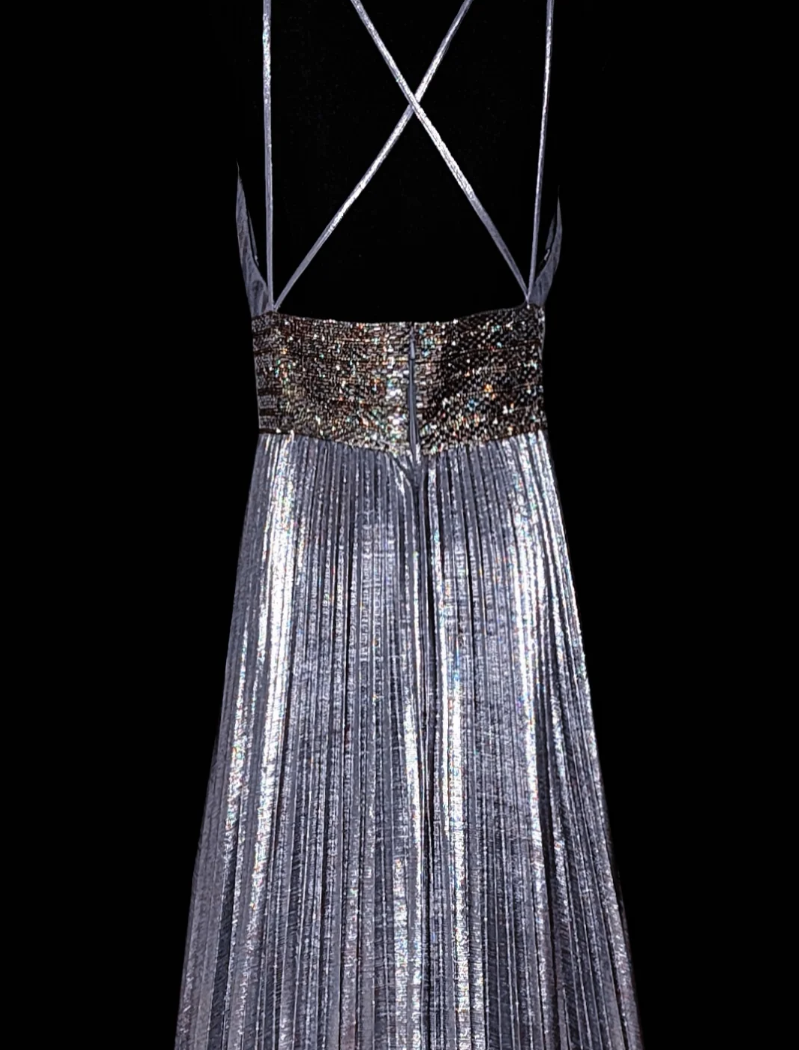 Lustrous Spaghetti Strap Purple Prom Dress Beading A-Line Formal Dress GG6873