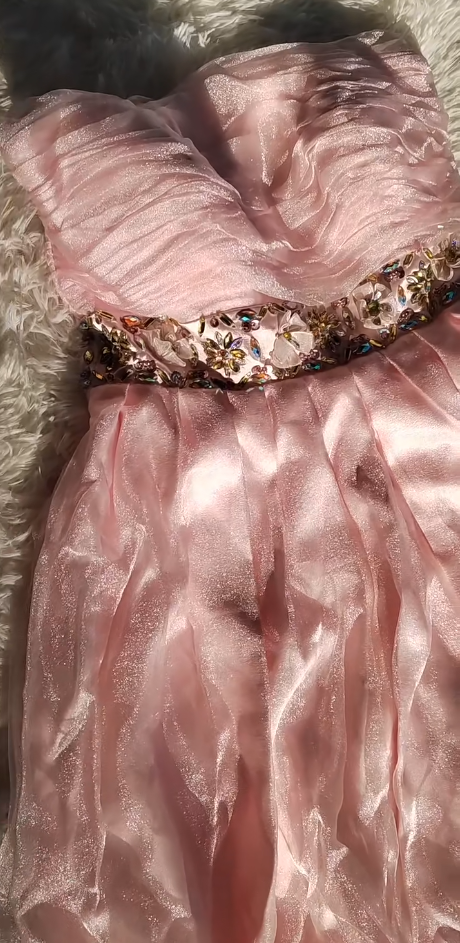 Shine Strapless Pink Homecoming Dress Beading A-Line Birthday Dress GG6875