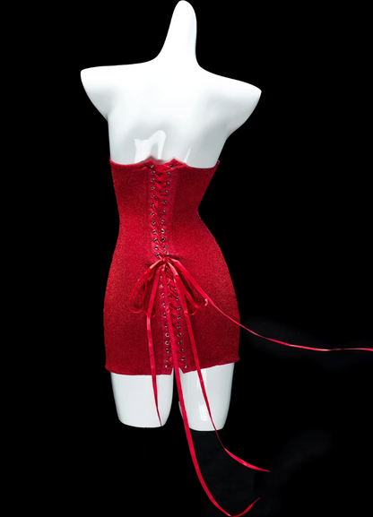 Trendy Strapless Homecoming Dress Red Sheath Birthday Dress GG7008