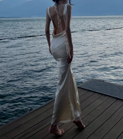 Attractive Off-Shoulder Prom Dress Satin Backless Mermaid Formal Dress GG7113