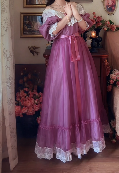 Unique Off-Shoulder Purple Prom Dress Lace A-Line Formal Dress GG7137