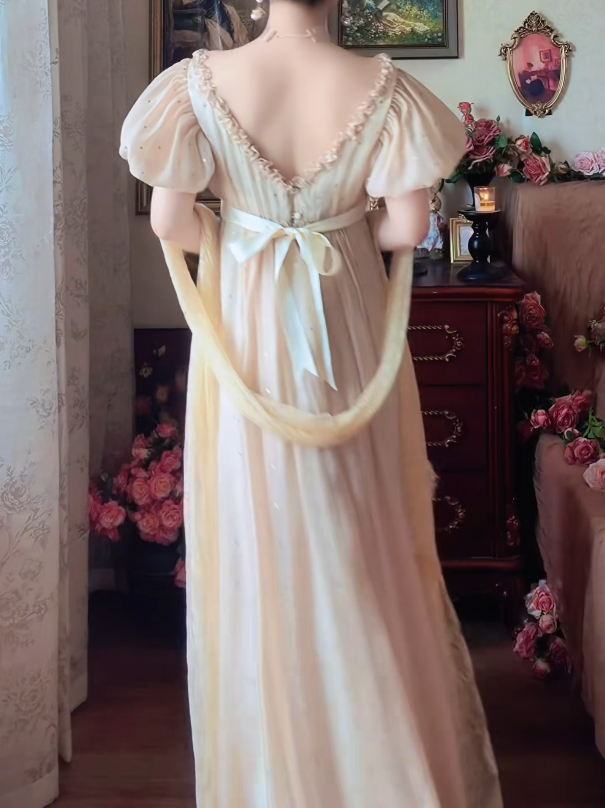 Chic Square Neck Gold Prom Dress Sequins Ruffles A-Line Formal Dress GG7144