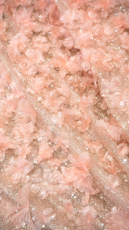 Glam Sweetheart Neck Pink Prom Dress Appliques Sequins Tulle A-Line Formal Dress GG7188