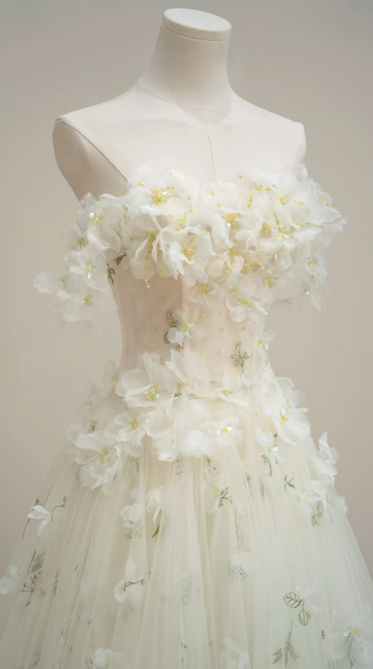 Attractive Off-Shoulder Pastel Green Prom Dress Sequins Appliques A-Line Formal Dress GG7206