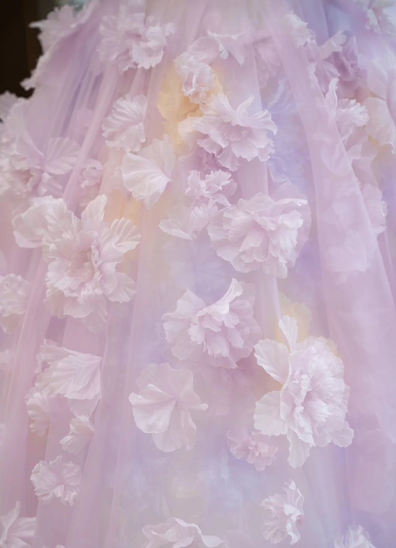 Ornate Off-Shoulder Purple Prom Dress Appliques Tulle A-Line Evening Dress GG7213