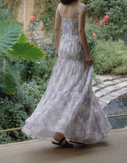 Charming Spaghetti Straps Prom Dress Floral A-Line Formal Dress GG7230