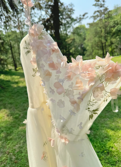 Unique Spaghetti Straps White Prom Dress Appliques Tulle A-Line Formal Dress GG7238