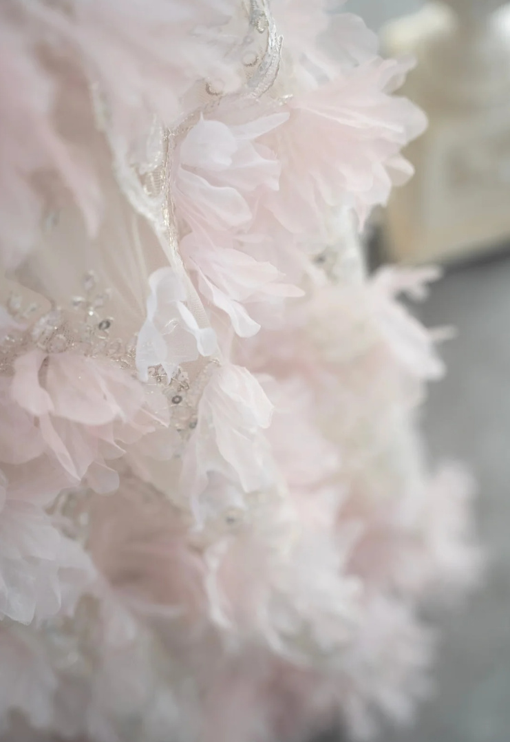 Alluring Pastel Pink Prom Dress Appliques Beading Mermaid Formal Dress GG7247
