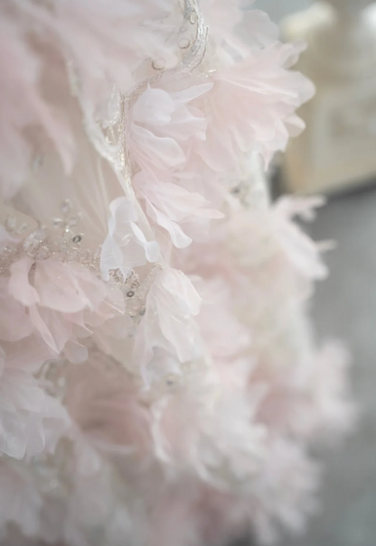 Alluring Pastel Pink Prom Dress Appliques Beading Mermaid Formal Dress GG7247