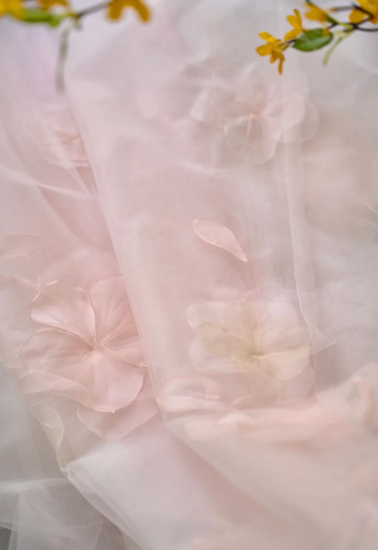 Sleek Spaghetti Straps Pastel Pink Prom Dress Appliques Tulle A-Line Formal Dress GG7254