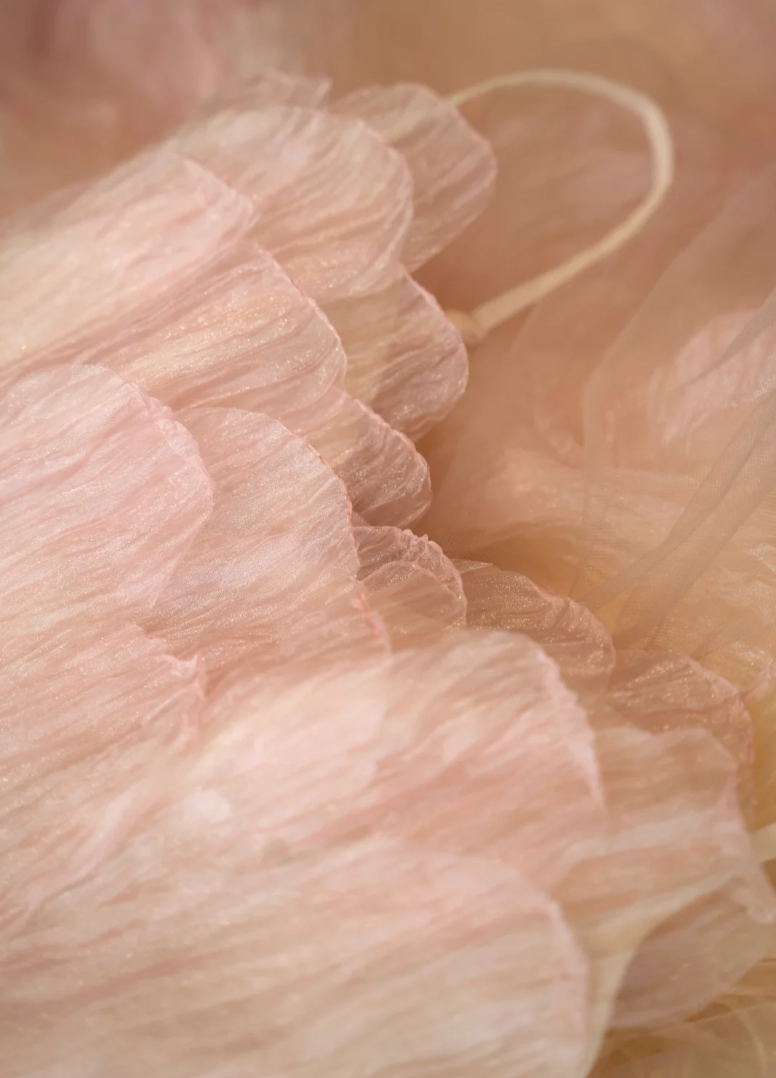 Vintage Spaghetti Straps Prom Dress Pastel Pink Floral A-Line Formal Dress GG7256