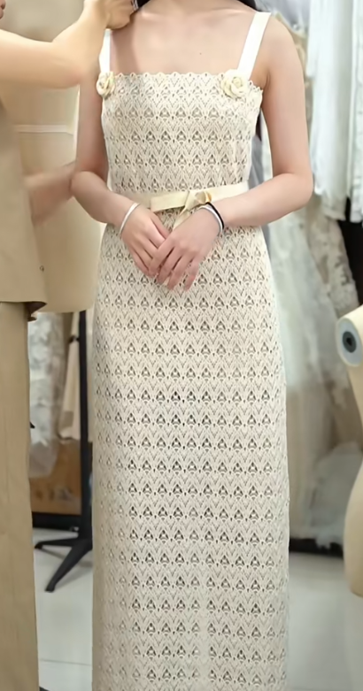 Classical Spaghetti Straps Prom Dress Ivory Slit Sheath Formal Dress GG7266