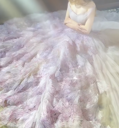 Ethereal Off-Shoulder Purple Prom Dress Appliques Sequins A-Line Evening Dress GG7301