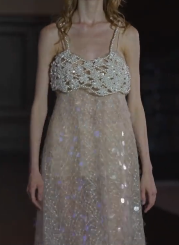 Gorgeous Spaghetti Straps Pink Prom Dress Sequins Beading A-Line Evening Dress GG7319