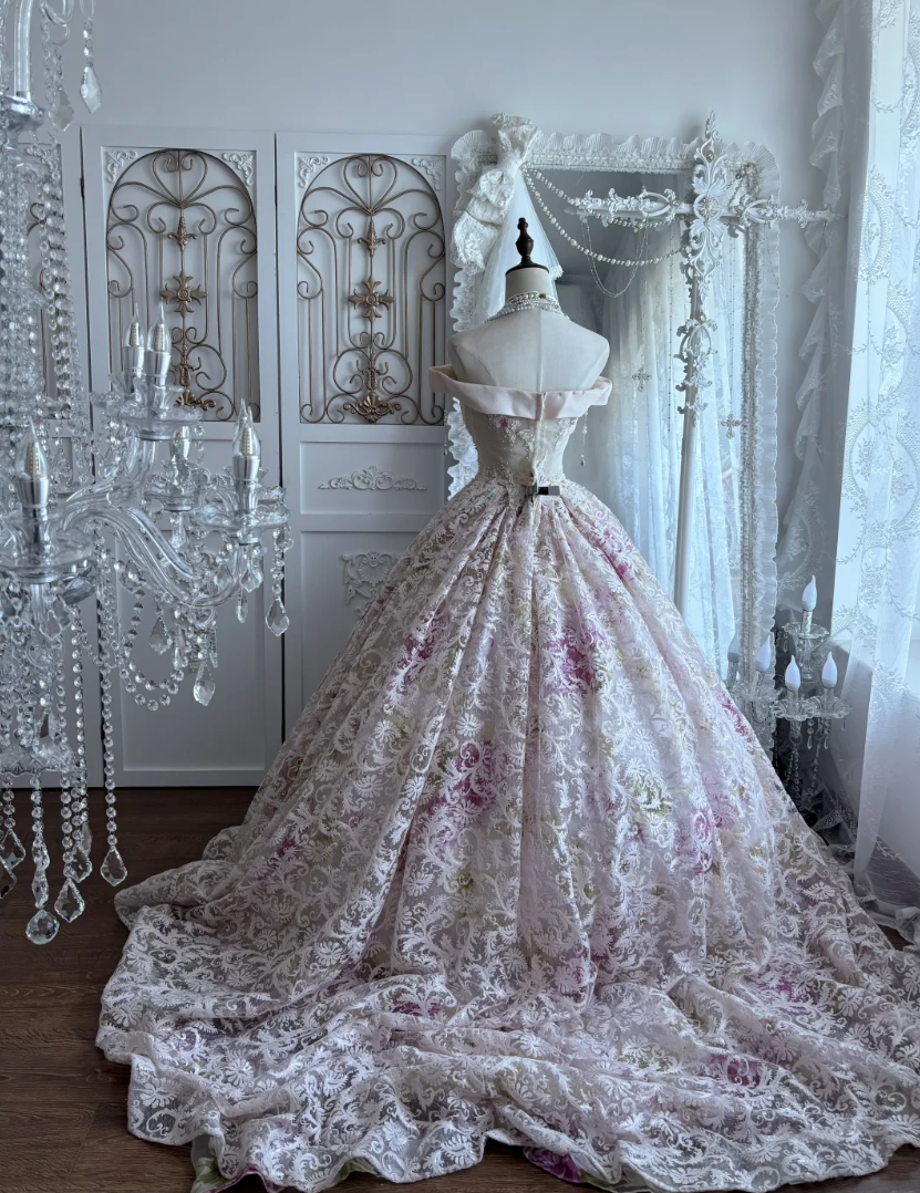 Fascinating Off-Shoulder Purple Prom Dress Appliques Beads A-Line Evening Dress GG7339