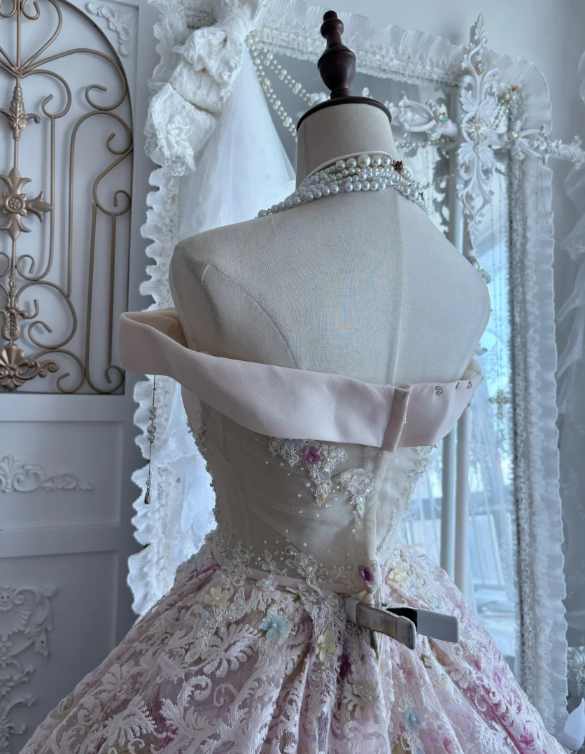 Fascinating Off-Shoulder Purple Prom Dress Appliques Beads A-Line Evening Dress GG7339