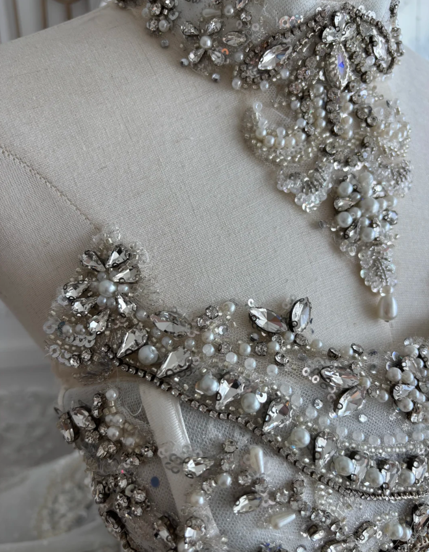 Glittering Strapless Beaded Homecoming Dress Silver Rhinestones A-Line Birthday Dress GG7380
